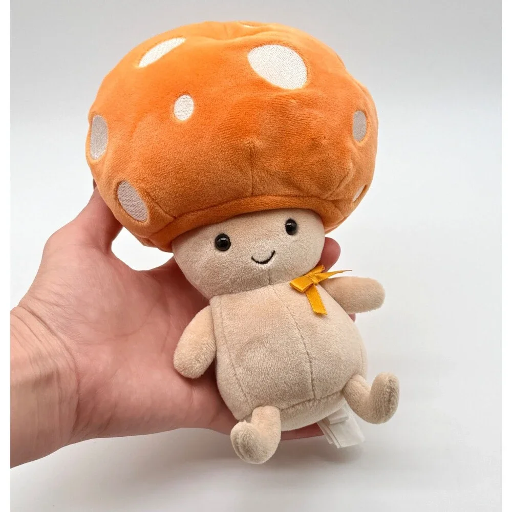 Jellycat Fun-Guy Ozzie Mushroom Orange Retired Plush Fungi Fall Stuffed Collect